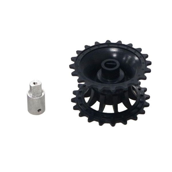 plastic track driving wheel with coupling for robot tank car chassis diy, 50mm diameter
plastic track driving wheel with coupling for robot tank car chassis diy, 50mm diameter
