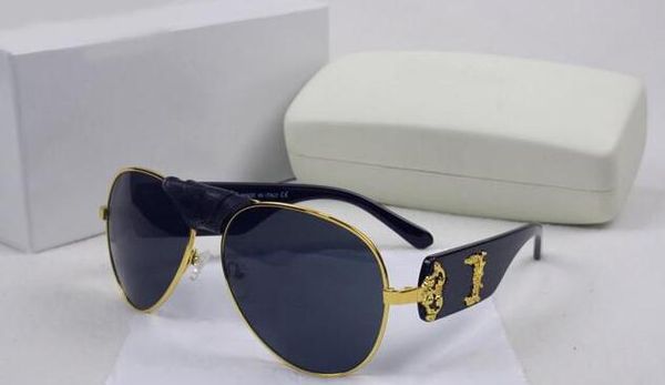 medusa brand designer sunglasses for men women metal frame removable leather buckle vintage shades eyewear lunettes with box, White;black
medusa brand designer sunglasses for men women metal frame removable leather buckle vintage shades eyewear lunettes with box, White;black