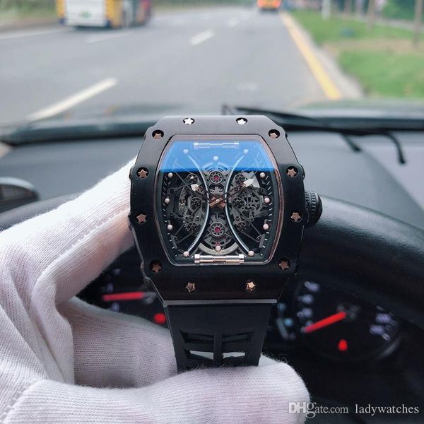 j11 rm053-1 fine mens watch automatic mechanical movement 904l stainless steel case natural rubber strap 43mm 15mm luxury watches c34, Slivery;brown
j11 rm053-1 fine mens watch automatic mechanical movement 904l stainless steel case natural rubber strap 43mm 15mm luxury watches c34, Slivery;brown