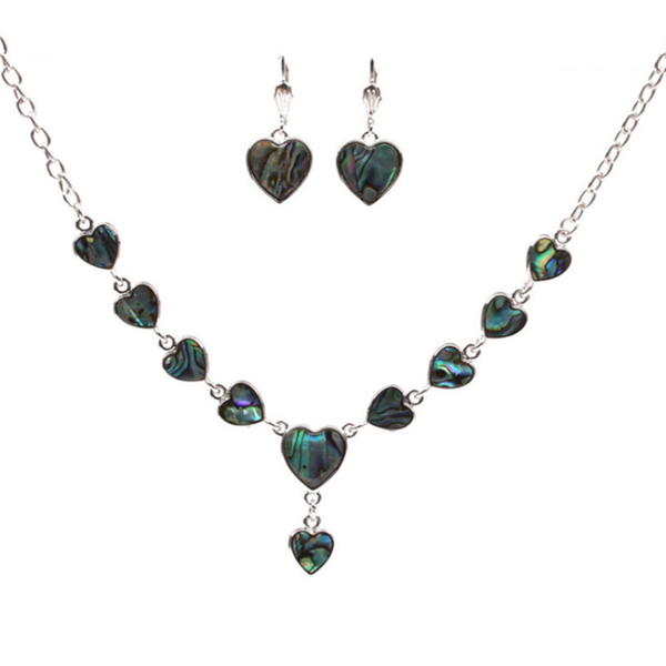 fyjs unique silver plated romantic love heart pendant abalone shell necklace drop earrings for valentine's day jewelry sets
fyjs unique silver plated romantic love heart pendant abalone shell necklace drop earrings for valentine's day jewelry sets