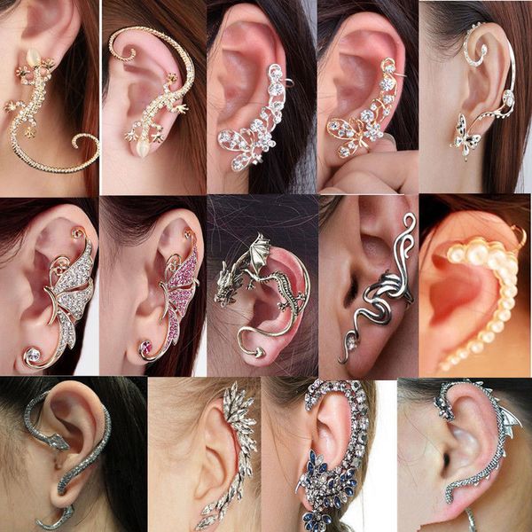 ear vintage retro women clip ear cuff punk wrap cartilage earring jewelry gift punk clip jewelry cuff earring women's, Silver
ear vintage retro women clip ear cuff punk wrap cartilage earring jewelry gift punk clip jewelry cuff earring women's, Silver