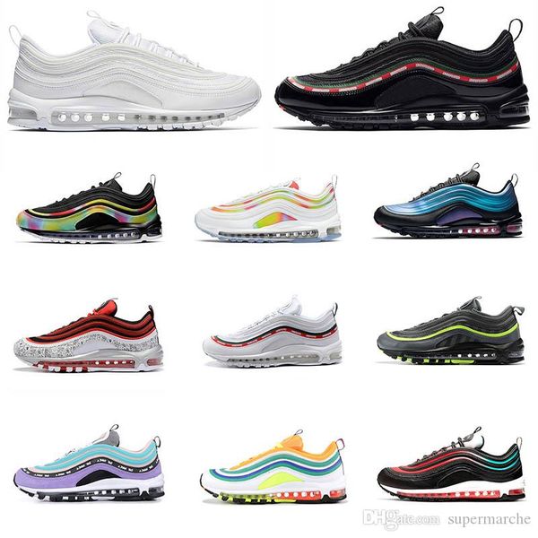 2020 men women running shoes undefeated 97s triple white black silver bullet tie dye bright citron red leopard mens trainer sports sneakers, White;red
2020 men women running shoes undefeated 97s triple white black silver bullet tie dye bright citron red leopard mens trainer sports sneakers, White;red