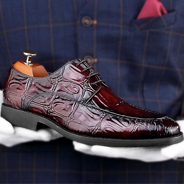 new luxury genuine leather men's derby wedding oxfords italian pointed toe laces man formal dress prom shoes for male hkn134, Black
new luxury genuine leather men's derby wedding oxfords italian pointed toe laces man formal dress prom shoes for male hkn134, Black
