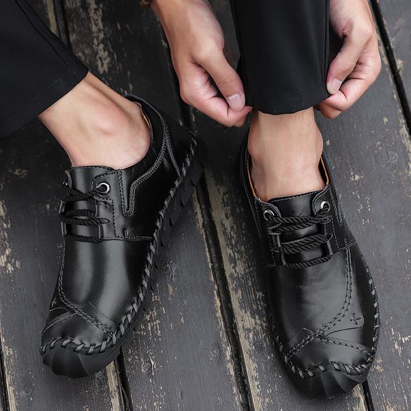 handmade pu leather flats oxford footwear casual shoes men male shoes lace-up breathable plus size 38-48, Black
handmade pu leather flats oxford footwear casual shoes men male shoes lace-up breathable plus size 38-48, Black
