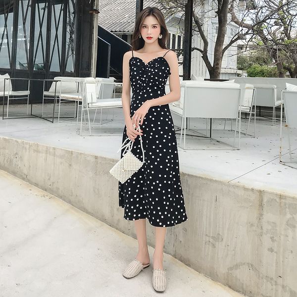 jibaiyi black strapless women elegant dress french style dot spaghetti strap summer sundress boho backless midi robe for female, Black;gray
jibaiyi black strapless women elegant dress french style dot spaghetti strap summer sundress boho backless midi robe for female, Black;gray