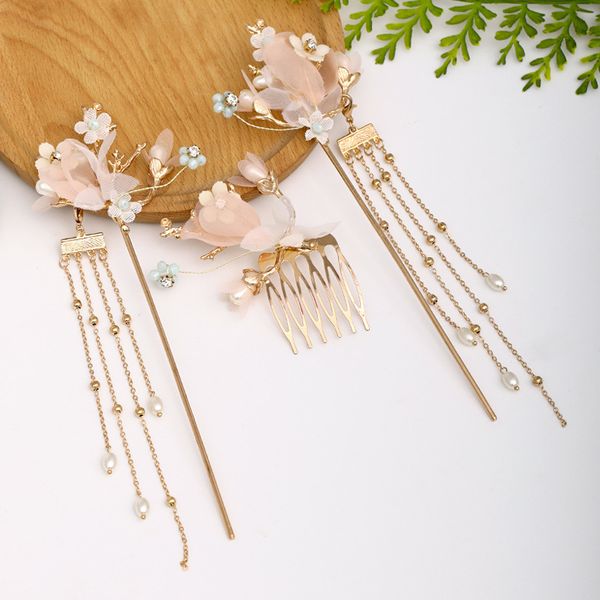 earrings & necklace forseven ancient chinese style women girls hanfu dress flower crystal pearls hairpins clips hair fork combs headpieces, Silver
earrings & necklace forseven ancient chinese style women girls hanfu dress flower crystal pearls hairpins clips hair fork combs headpieces, Silver