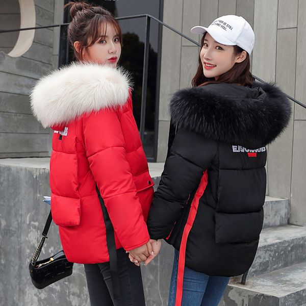 women designer clothes New Design 2019 Winter Jacket Women Cotton Padded Outwear Female Short Coat Hooded Faux Fur Collar Parka
women designer clothes New Design 2019 Winter Jacket Women Cotton Padded Outwear Female Short Coat Hooded Faux Fur Collar Parka