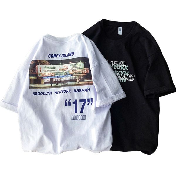 short-sleeved t-shirt men 2020 summer new korean trend loose clothes tide brand wild sports and leisure compassionate, White;black
short-sleeved t-shirt men 2020 summer new korean trend loose clothes tide brand wild sports and leisure compassionate, White;black