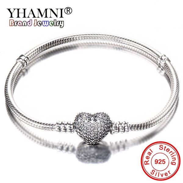 yhamni romantic original silver heart-shaped snake chain charm bracelet for women brand bracelet&bangle diy jewelry making gift hz3015, White
yhamni romantic original silver heart-shaped snake chain charm bracelet for women brand bracelet&bangle diy jewelry making gift hz3015, White