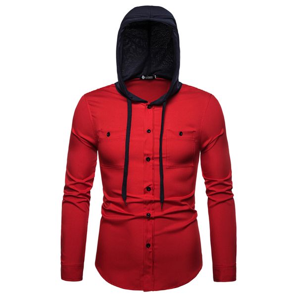 men's shirts long sleeve hooded shirts for male autumn coat with buttons streetwear camisa masculina slim fit office wear shirt, White;black
men's shirts long sleeve hooded shirts for male autumn coat with buttons streetwear camisa masculina slim fit office wear shirt, White;black