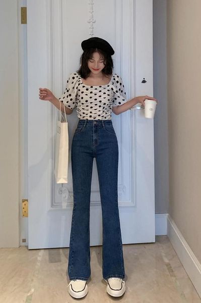 woman blue flare hem skinny jeans long denim trousers vintage pants2019 autumn high waist stretch jeans
woman blue flare hem skinny jeans long denim trousers vintage pants2019 autumn high waist stretch jeans