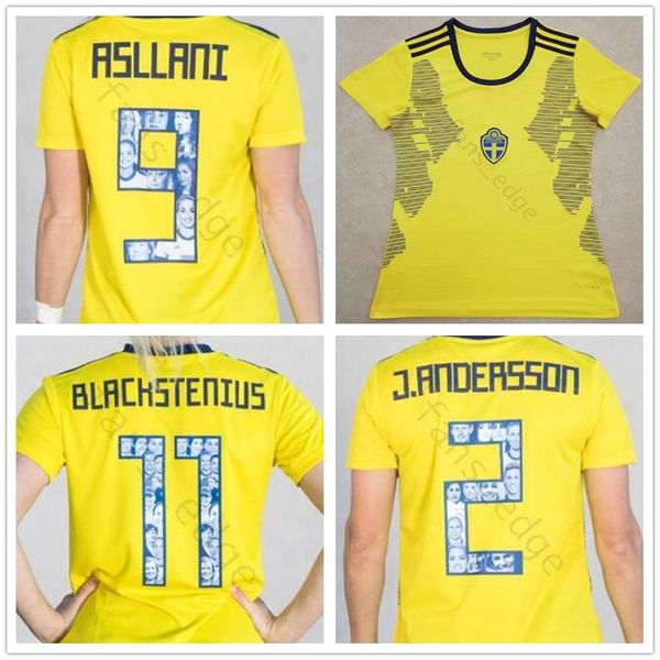 2019 World Cup Women Sweden Soccer Jerseys SCHOUCH JAKOBSSON LJUNGBERG LARSSON IBRAHIMOVIC Custom Sverige Female Lady Girl Football Shirt
2019 World Cup Women Sweden Soccer Jerseys SCHOUCH JAKOBSSON LJUNGBERG LARSSON IBRAHIMOVIC Custom Sverige Female Lady Girl Football Shirt