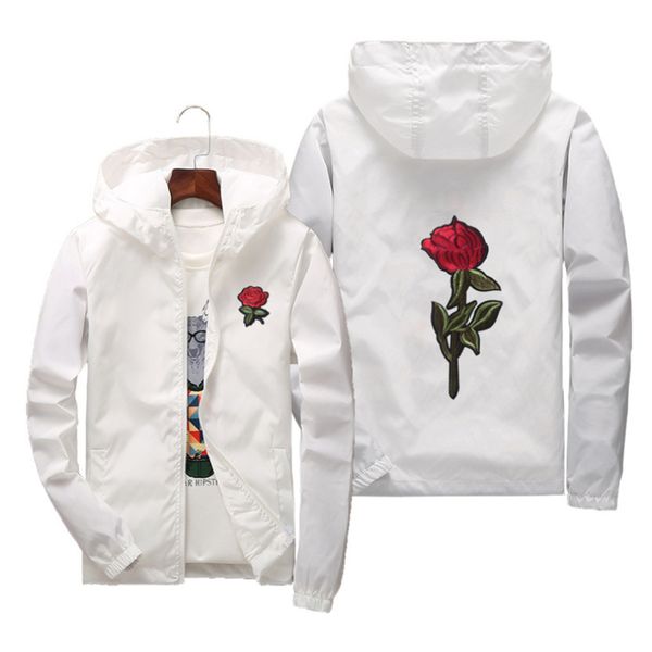 2019 autumn winter men's jackets rose embroidery zipper up pockets hooded lightweight rose jacket coats outwear unisex, Black;brown
2019 autumn winter men's jackets rose embroidery zipper up pockets hooded lightweight rose jacket coats outwear unisex, Black;brown