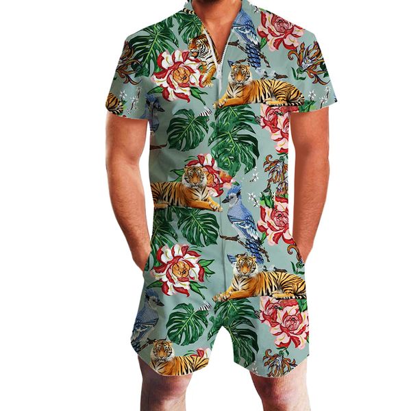 new hawaiian tiger & print 3d rompers men jumpsuit playsuit harem cargo overalls summer casual zipper beach men's sets, Gray
new hawaiian tiger & print 3d rompers men jumpsuit playsuit harem cargo overalls summer casual zipper beach men's sets, Gray