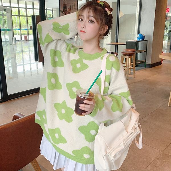 autumn women korean sweet style floral pattern knitted pullover sweater gril warm clothes knitwear jumpers hot, White;black
autumn women korean sweet style floral pattern knitted pullover sweater gril warm clothes knitwear jumpers hot, White;black