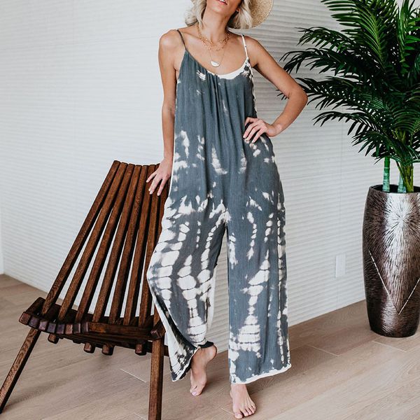 summer women elegant new style knit sling print jumpsuit loose backless personality one-piece trousers, Black;white
summer women elegant new style knit sling print jumpsuit loose backless personality one-piece trousers, Black;white