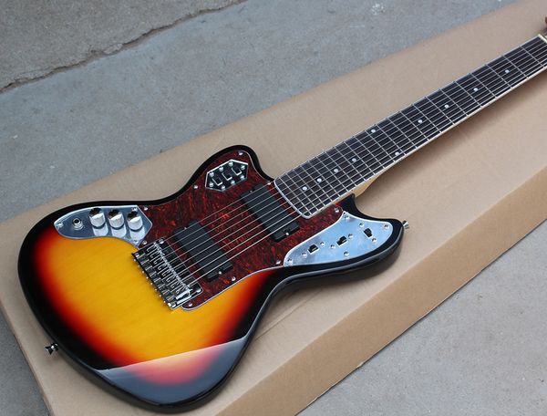 wholesale left handed tobacco sunburst electric guitar with 8 strings,red tortoise pickguard, 0418
wholesale left handed tobacco sunburst electric guitar with 8 strings,red tortoise pickguard, 0418