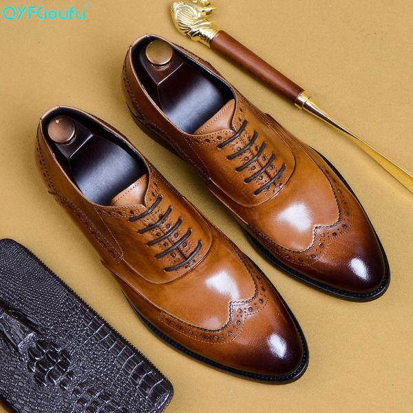 qyfcioufu men dress shoe brand fashion groom wedding shoes genuine leather pointed toe lace up men business brogue shoes us 11.5, Black
qyfcioufu men dress shoe brand fashion groom wedding shoes genuine leather pointed toe lace up men business brogue shoes us 11.5, Black