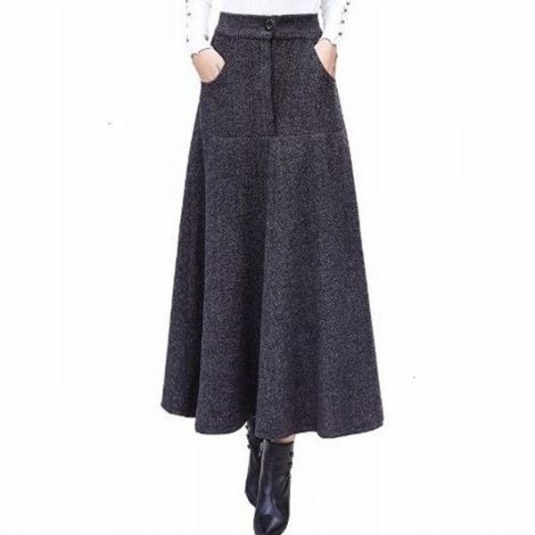 vintage striped wool skirts women autumn winter faldas mujer moda 2019 high waist pleated long skirt ladies saia longa ee694, Black;gray
vintage striped wool skirts women autumn winter faldas mujer moda 2019 high waist pleated long skirt ladies saia longa ee694, Black;gray