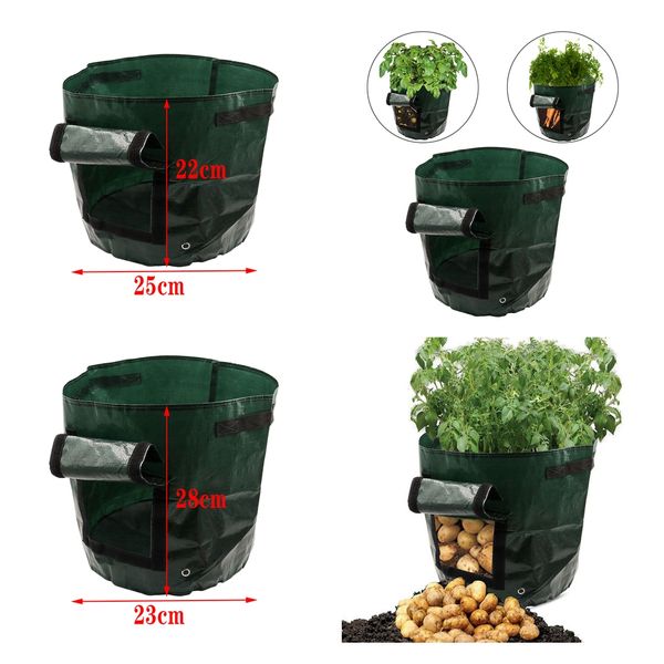 2x 3 gallon + 2pcs 5 gallon garden potato grow bags with flap lightweight
2x 3 gallon + 2pcs 5 gallon garden potato grow bags with flap lightweight