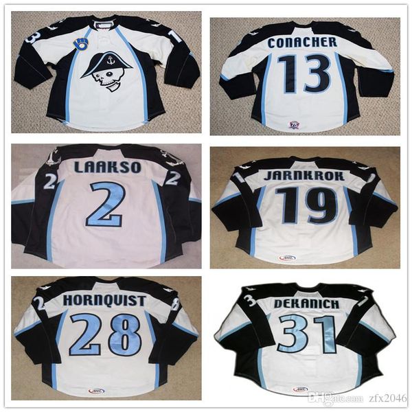Custom AHL Milwaukee Admirals 13 Conacher 19 Calle Jarnkro 2 Laakso 28 Hornqvist 31 Mark Dekanich Premier Hockey Jerseys Stitched Logos
Custom AHL Milwaukee Admirals 13 Conacher 19 Calle Jarnkro 2 Laakso 28 Hornqvist 31 Mark Dekanich Premier Hockey Jerseys Stitched Logos