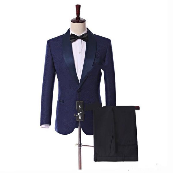 new side vent one button navy blue paisley groom tuxedos shawl lapel slim fit groomsmen wedding men party suits (jacket+pants+tie) 339, Black;gray
new side vent one button navy blue paisley groom tuxedos shawl lapel slim fit groomsmen wedding men party suits (jacket+pants+tie) 339, Black;gray