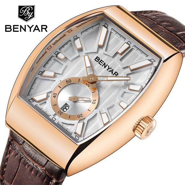 mens watches benyar new quartz brand men leather male sports watch hour date waterproof relogio masculino, Slivery;brown
mens watches benyar new quartz brand men leather male sports watch hour date waterproof relogio masculino, Slivery;brown