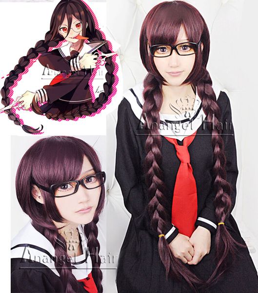 danganronpa fukawa touko косплей парик костюм длинные косы красное вино синтетические парики, Black
danganronpa fukawa touko косплей парик костюм длинные косы красное вино синтетические парики, Black