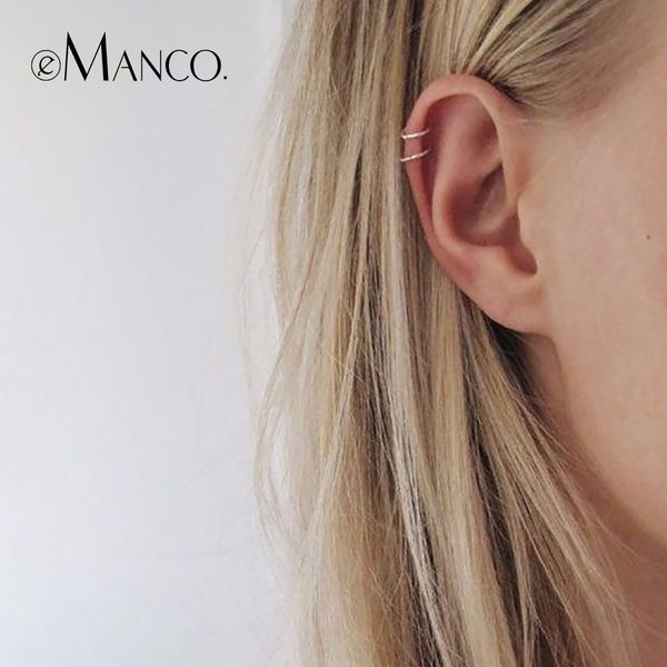 e-manco 925 sterling silver women's earrings trendy minimalist c shape clip double layer classic simple silver fine jewelry, Golden;silver
e-manco 925 sterling silver women's earrings trendy minimalist c shape clip double layer classic simple silver fine jewelry, Golden;silver