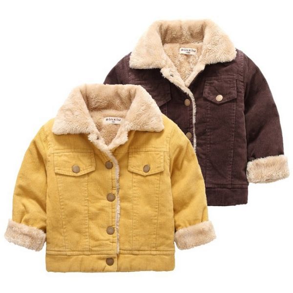 children's coat girls boys winter solid color thick coat children's corduroy plus velvet liner warm jacket for girls boys kids, Blue;gray
children's coat girls boys winter solid color thick coat children's corduroy plus velvet liner warm jacket for girls boys kids, Blue;gray