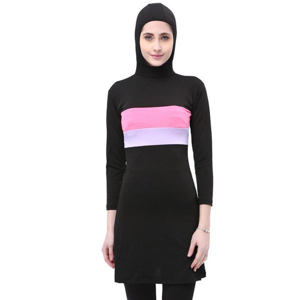 women long sleeve muslim swimwear contrast color hooded hijab arabic islamic swim surf wear burkinis bathing suit plus size
women long sleeve muslim swimwear contrast color hooded hijab arabic islamic swim surf wear burkinis bathing suit plus size
