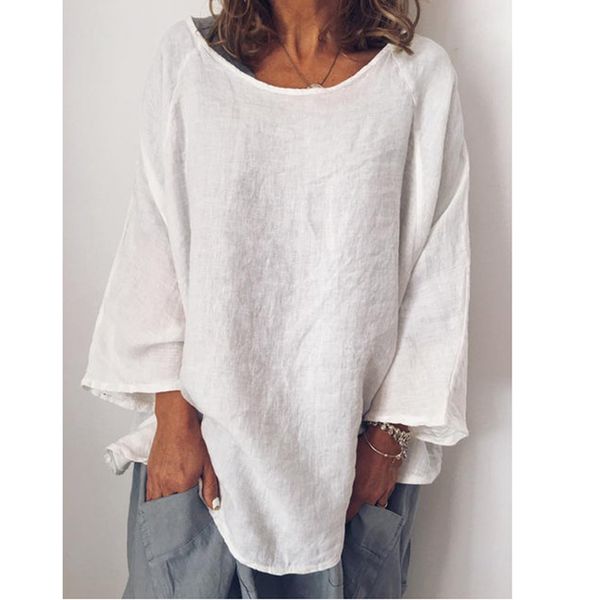 plus size women casual o-neck solid color blouse spring 2019 summer long sleeve streetwear shirt plus size loose female, White
plus size women casual o-neck solid color blouse spring 2019 summer long sleeve streetwear shirt plus size loose female, White
