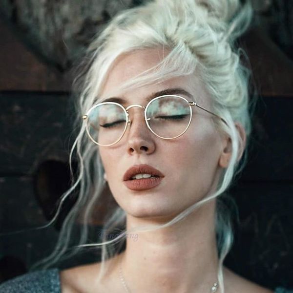 round glasses frame woman men glasses retro myopia optical frames metal clear lens black silver gold eyeglasses, White;black
round glasses frame woman men glasses retro myopia optical frames metal clear lens black silver gold eyeglasses, White;black