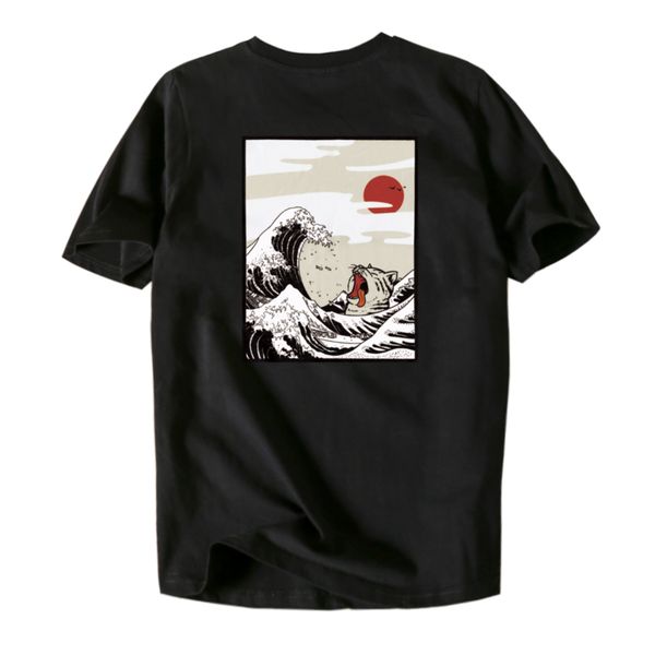 japanese ukiyo cat wave printed streetwear t shirts 100%cotton summer mens hip hop casual short sleeve tees male tshirts, White;black
japanese ukiyo cat wave printed streetwear t shirts 100%cotton summer mens hip hop casual short sleeve tees male tshirts, White;black
