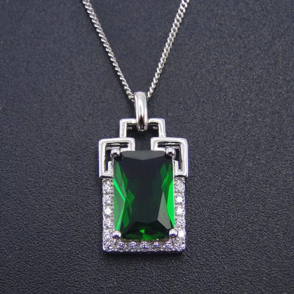 100% real 925 sterling silver jewelry green cz stone women pendant neckalce engagement birthday party gift
100% real 925 sterling silver jewelry green cz stone women pendant neckalce engagement birthday party gift