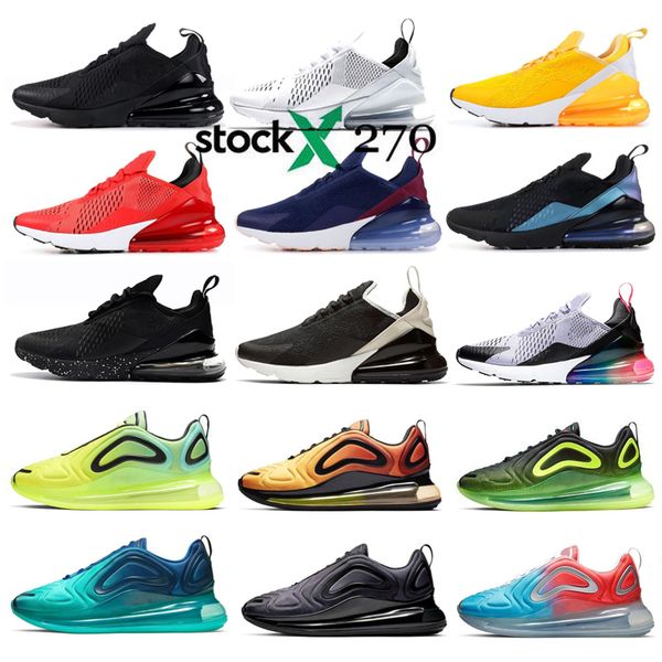 270 triple black core white men women running shoes classic regency midnight navy bred trainer olive tiger be true sports sneakers, White;red
270 triple black core white men women running shoes classic regency midnight navy bred trainer olive tiger be true sports sneakers, White;red
