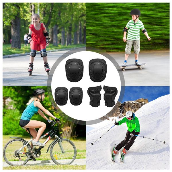 kids knee pads set 6 in 1 protective gear kit knee elbow pads with wrist guards children safety protection pad for rollerblading fy2040, Black;gray
kids knee pads set 6 in 1 protective gear kit knee elbow pads with wrist guards children safety protection pad for rollerblading fy2040, Black;gray