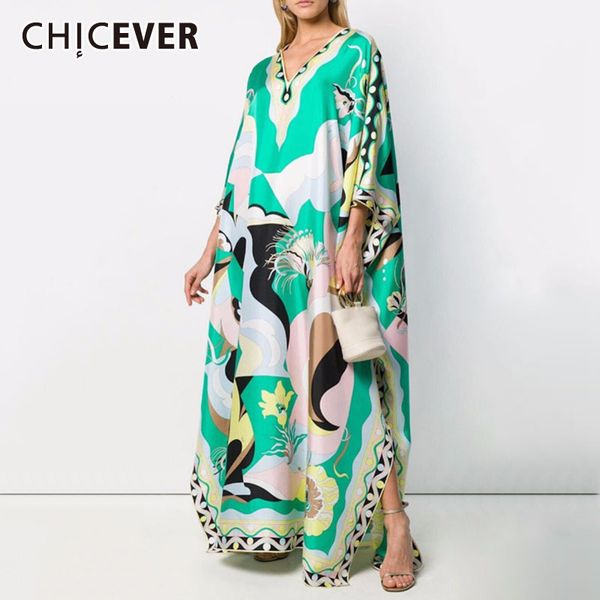chicever 2020 spring summer new arrivals v-neck half sleeve print pattern women loose streetwear floor-length dress, Black;gray
chicever 2020 spring summer new arrivals v-neck half sleeve print pattern women loose streetwear floor-length dress, Black;gray