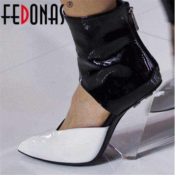 fedonas fashion punk genuine leather women ankle boots 2019 summer new high heels shoes woman mixed colors hollow party shoes, Black
fedonas fashion punk genuine leather women ankle boots 2019 summer new high heels shoes woman mixed colors hollow party shoes, Black