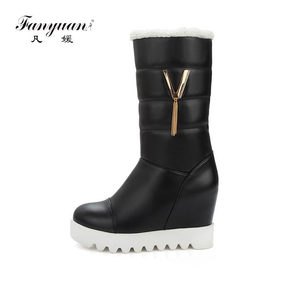 fanyuan wedges snow boots women height increasing metal decoration mind-calf boots crystal platform red shoes flock casual, Black
fanyuan wedges snow boots women height increasing metal decoration mind-calf boots crystal platform red shoes flock casual, Black