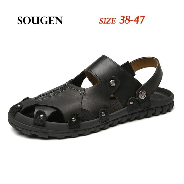 summer shoes men genuine leather sandals fashion men's sandals male brand summer beach tenis masculino adulto, Black
summer shoes men genuine leather sandals fashion men's sandals male brand summer beach tenis masculino adulto, Black