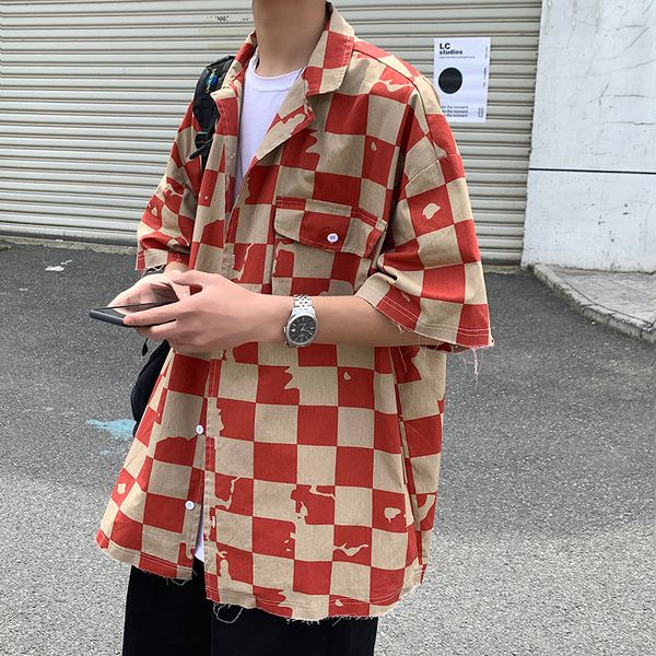 2020 summer men's loose short-sleeved hawaiian shirt streetwear french cuff mens clothes fashion shirts camisa masculina -2xl, White;black
2020 summer men's loose short-sleeved hawaiian shirt streetwear french cuff mens clothes fashion shirts camisa masculina -2xl, White;black