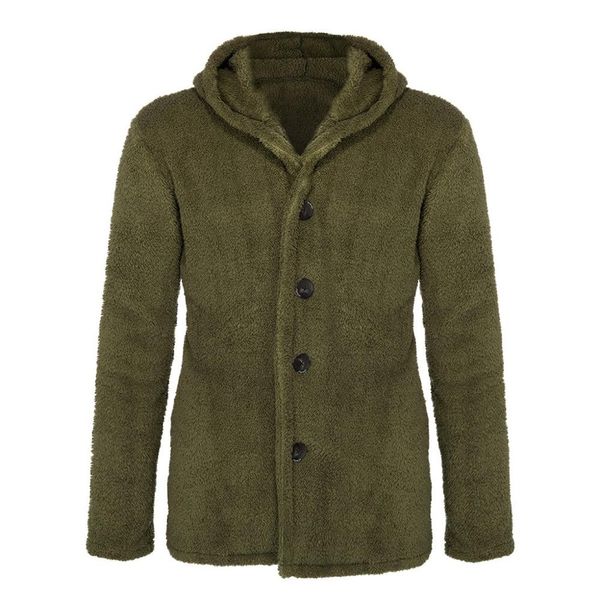 men's fur & faux mens winter warm jacket hooded coats fleece button casual solid male single breasted thick coat jackets, Black
men's fur & faux mens winter warm jacket hooded coats fleece button casual solid male single breasted thick coat jackets, Black