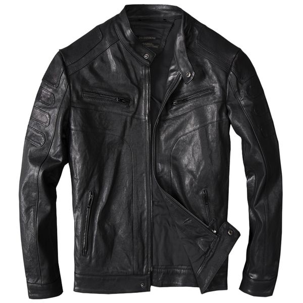 2019 black men slim fit biker's leather jacket plus size xxxxl russian spring genuine sheepskin motorcycle coat ing
2019 black men slim fit biker's leather jacket plus size xxxxl russian spring genuine sheepskin motorcycle coat ing