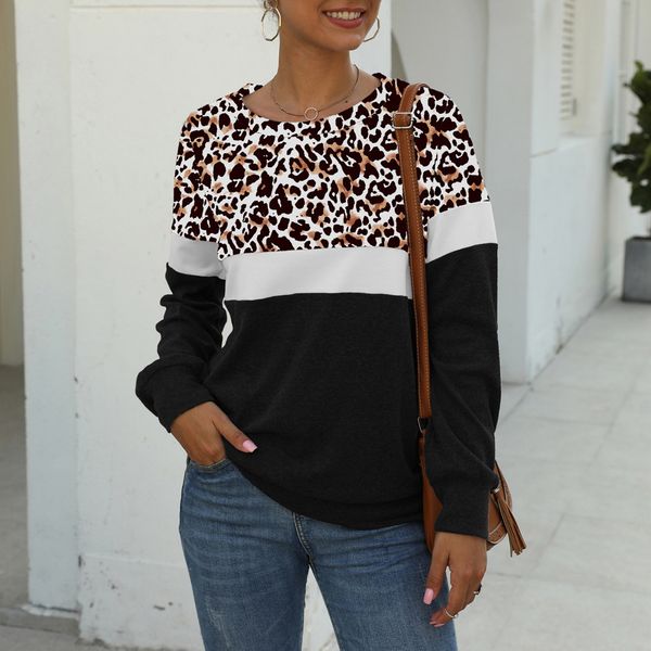 fashion blouse women 2019 women shirt's leopard patchwork long sleeves pullover shirt blouse blusas mujer, White
fashion blouse women 2019 women shirt's leopard patchwork long sleeves pullover shirt blouse blusas mujer, White