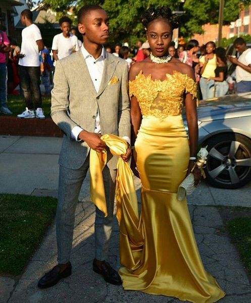 stunning african yellow prom party dresses evening gowns for black girls mermaid off shoulder applique lace elastic satin long pageant dress
stunning african yellow prom party dresses evening gowns for black girls mermaid off shoulder applique lace elastic satin long pageant dress