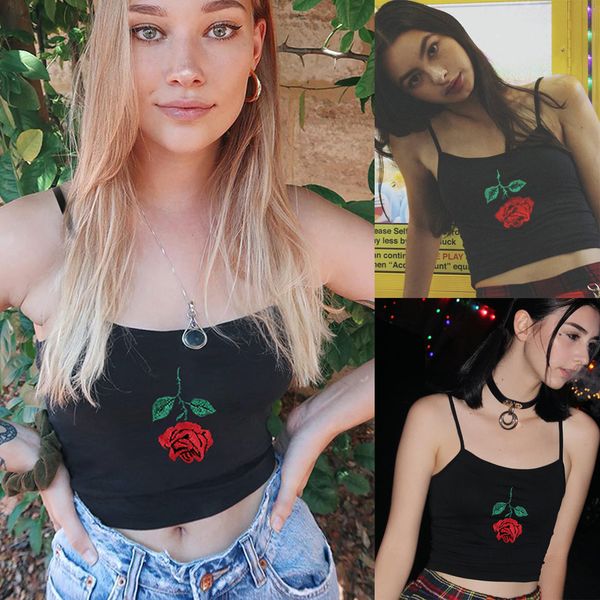 summer women rose flower tank fashion ladies sleeveles floral printing slim camisole casual camis tanks nightclub, White
summer women rose flower tank fashion ladies sleeveles floral printing slim camisole casual camis tanks nightclub, White