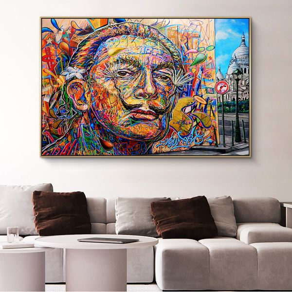 abstract salvador dali graffiti art canvas paintings on the wall art posters and prints wall art for living room home decor (no frame
abstract salvador dali graffiti art canvas paintings on the wall art posters and prints wall art for living room home decor (no frame