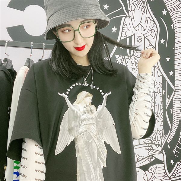 cciweii/fashion br collection store wo shoulder-dropping t-shirt cciweii/fashion brand collection store men's and women's shoulder, White
cciweii/fashion br collection store wo shoulder-dropping t-shirt cciweii/fashion brand collection store men's and women's shoulder, White