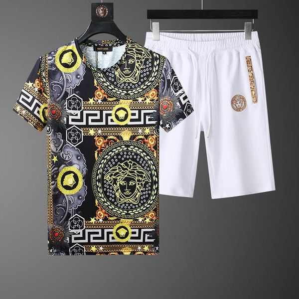 spring and summer 2020 new men's short sleeved shorts sports suit men's printed sports two piece leisure suit designer tracksuit, Gray
spring and summer 2020 new men's short sleeved shorts sports suit men's printed sports two piece leisure suit designer tracksuit, Gray
